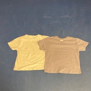 Zara Kids' Short Sleeve T-Shirt Duo - White and Gray